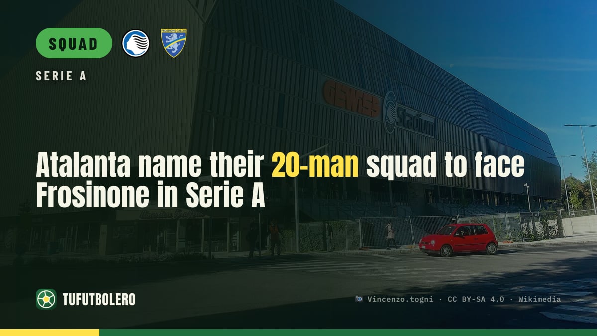 Atalanta name their 20-man squad to face Frosinone in Serie A