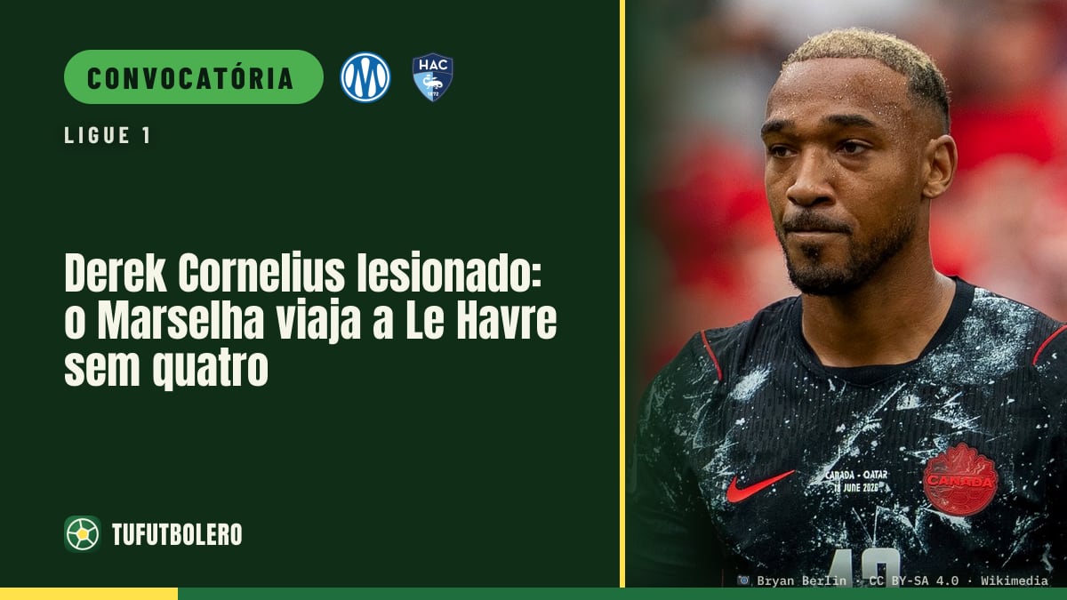 Derek Cornelius lesionado: o Marselha viaja a Le Havre sem quatro