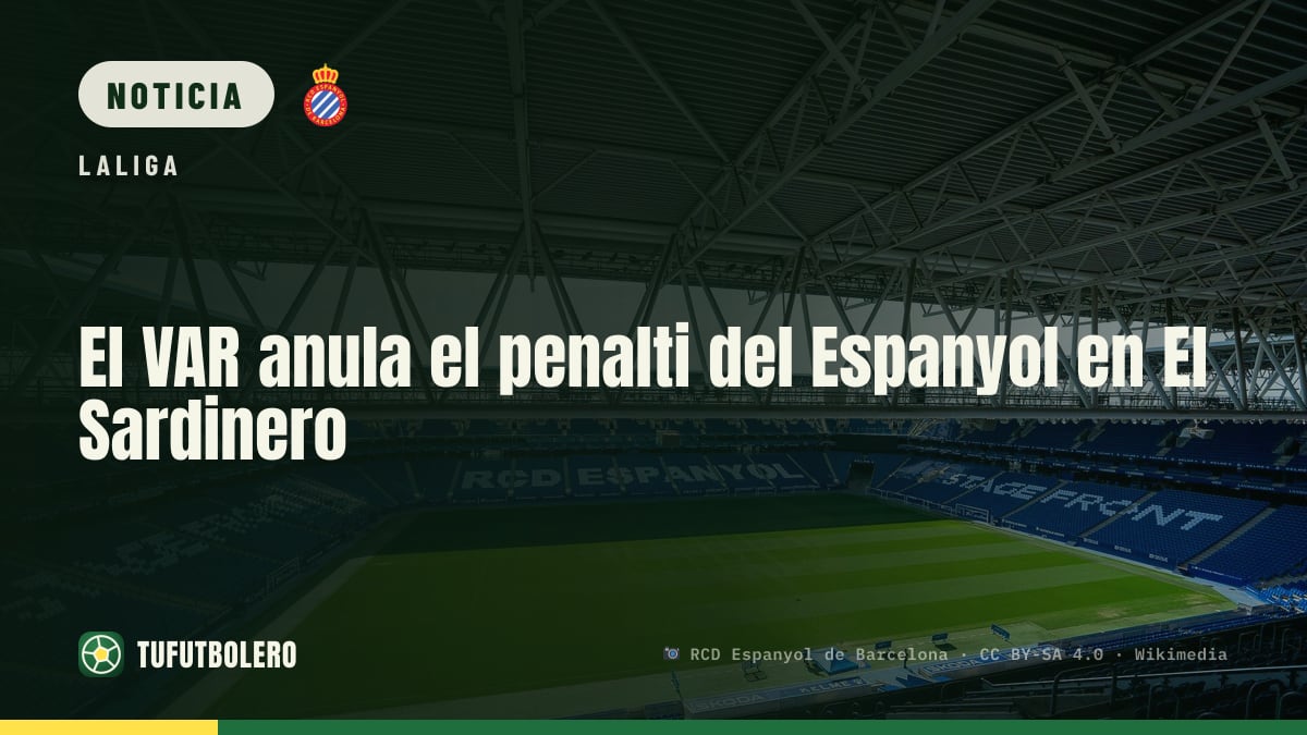 El VAR anula el penalti del Espanyol en El Sardinero
