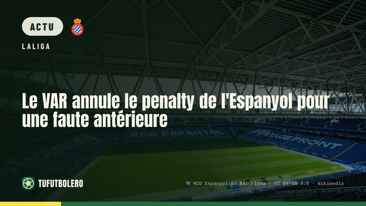 Le VAR annule le penalty de l'Espanyol pour une faute antérieure
