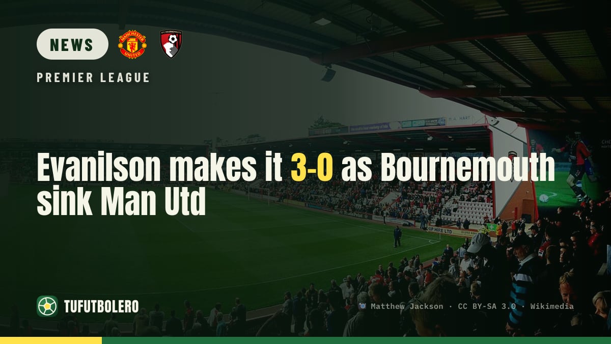 Evanilson makes it 3-0 as Bournemouth sink Man Utd