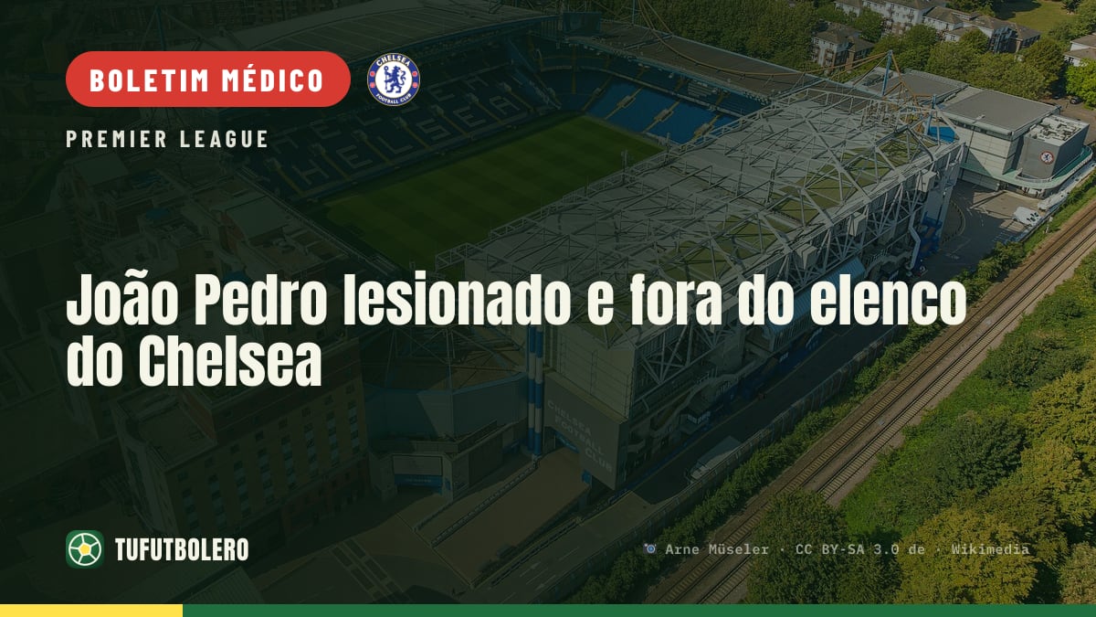 João Pedro lesionado e fora do elenco do Chelsea